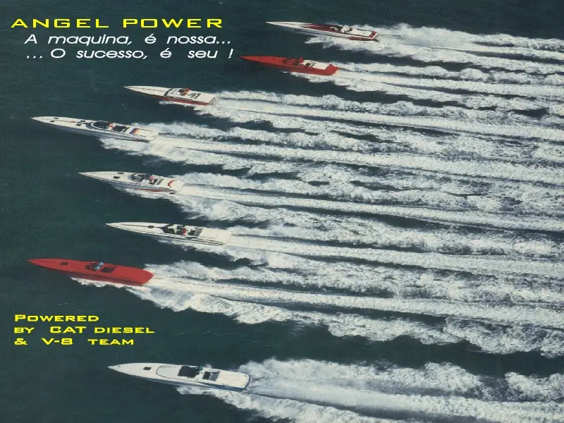 Lanchas offshore em regata com motores Angel Power
