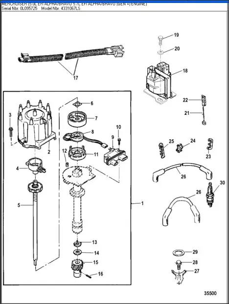 MERCRUISER DISTRIBUIDOR FIG35500