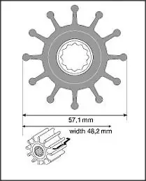 rotor johnson 812 57,1x48,2mm indmar etc