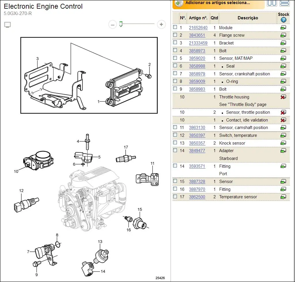 volvo gxi 270 R ELETRONIC CONTROL